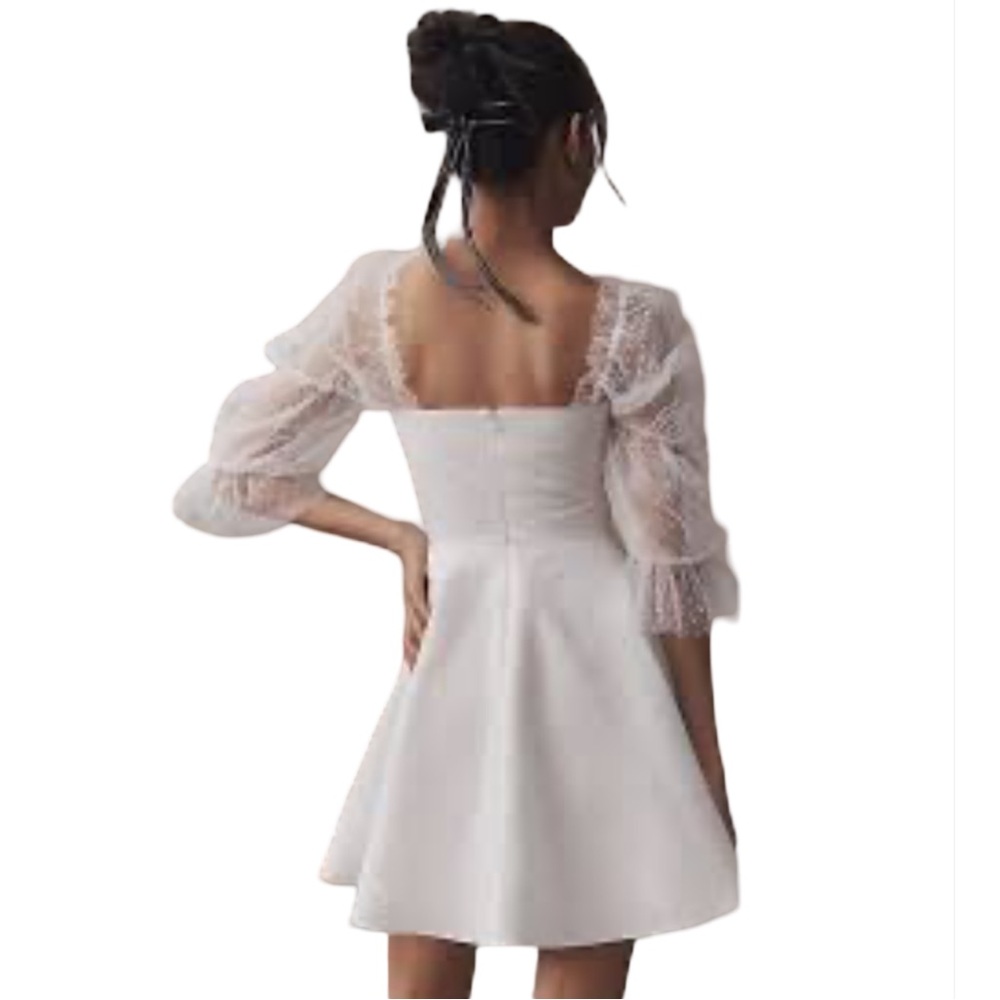 Amanda Uprichard Lalita Organza Puff-Sleeve Mini Dress - Picture 3 of 10